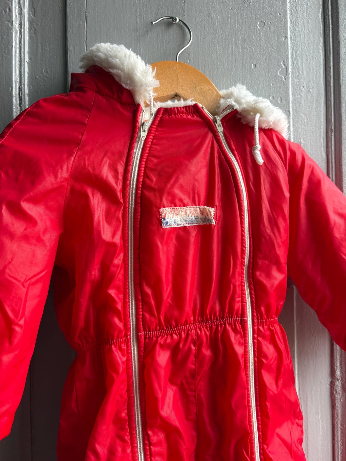 Vintage Italian Red Baby Snowsuit — additional view 12