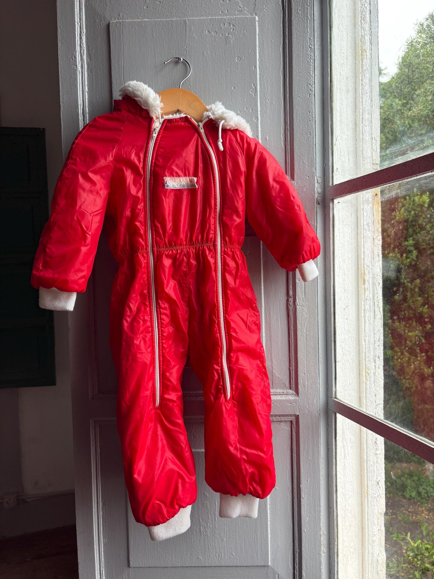 Vintage Italian Red Baby Snowsuit — additional view 14