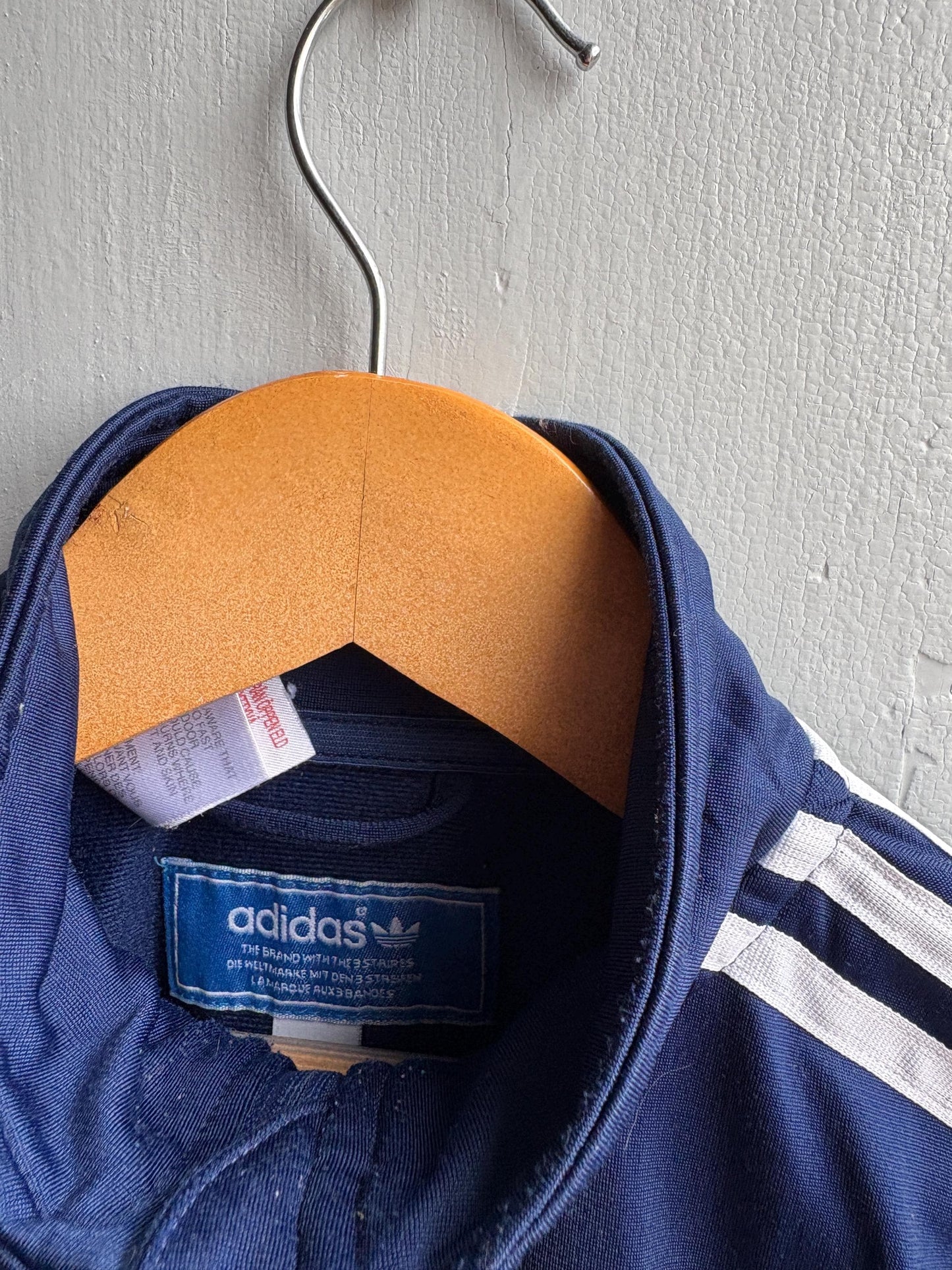 Adidas Kids Track Jacket, Navy Blue Zip Up Sportswear, 3 Stripe Jacket, Vintage Boys Age 10