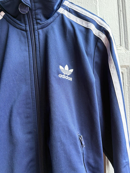 Adidas Kids Track Jacket, Navy Blue Zip Up Sportswear, 3 Stripe Jacket, Vintage Boys Age 10