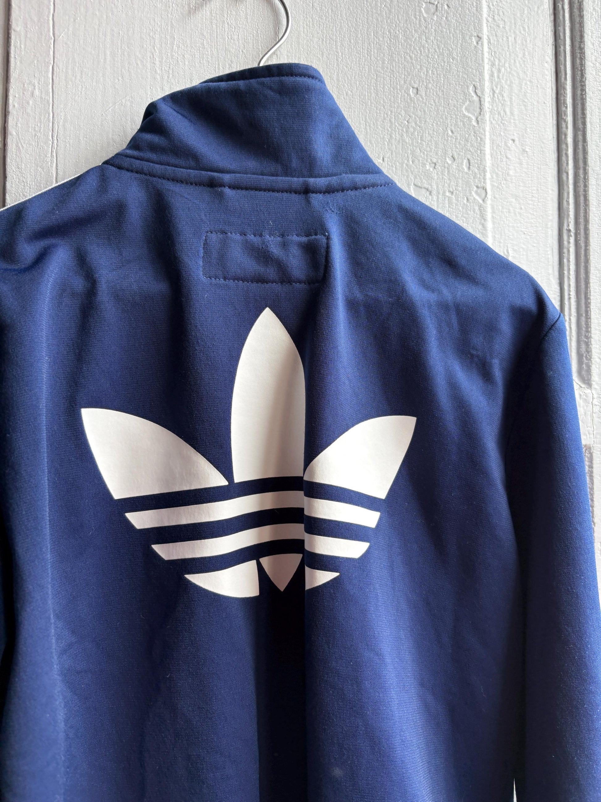 Adidas Kids Track Jacket, Navy Blue Zip Up Sportswear, 3 Stripe Jacket, Vintage Boys Age 10