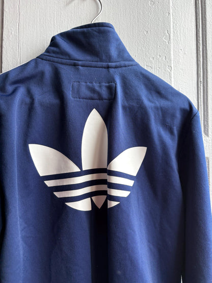 Adidas Kids Track Jacket, Navy Blue Zip Up Sportswear, 3 Stripe Jacket, Vintage Boys Age 10