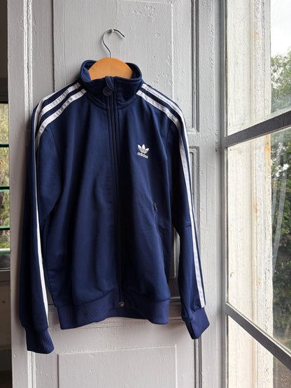 Adidas Kids Track Jacket, Navy Blue Zip Up Sportswear, 3 Stripe Jacket, Vintage Boys Age 10