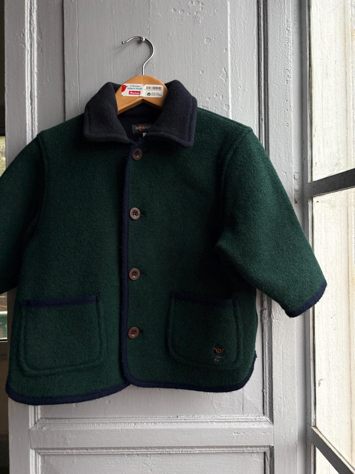 Vintage Green Wool Toddler Coat — additional view 5