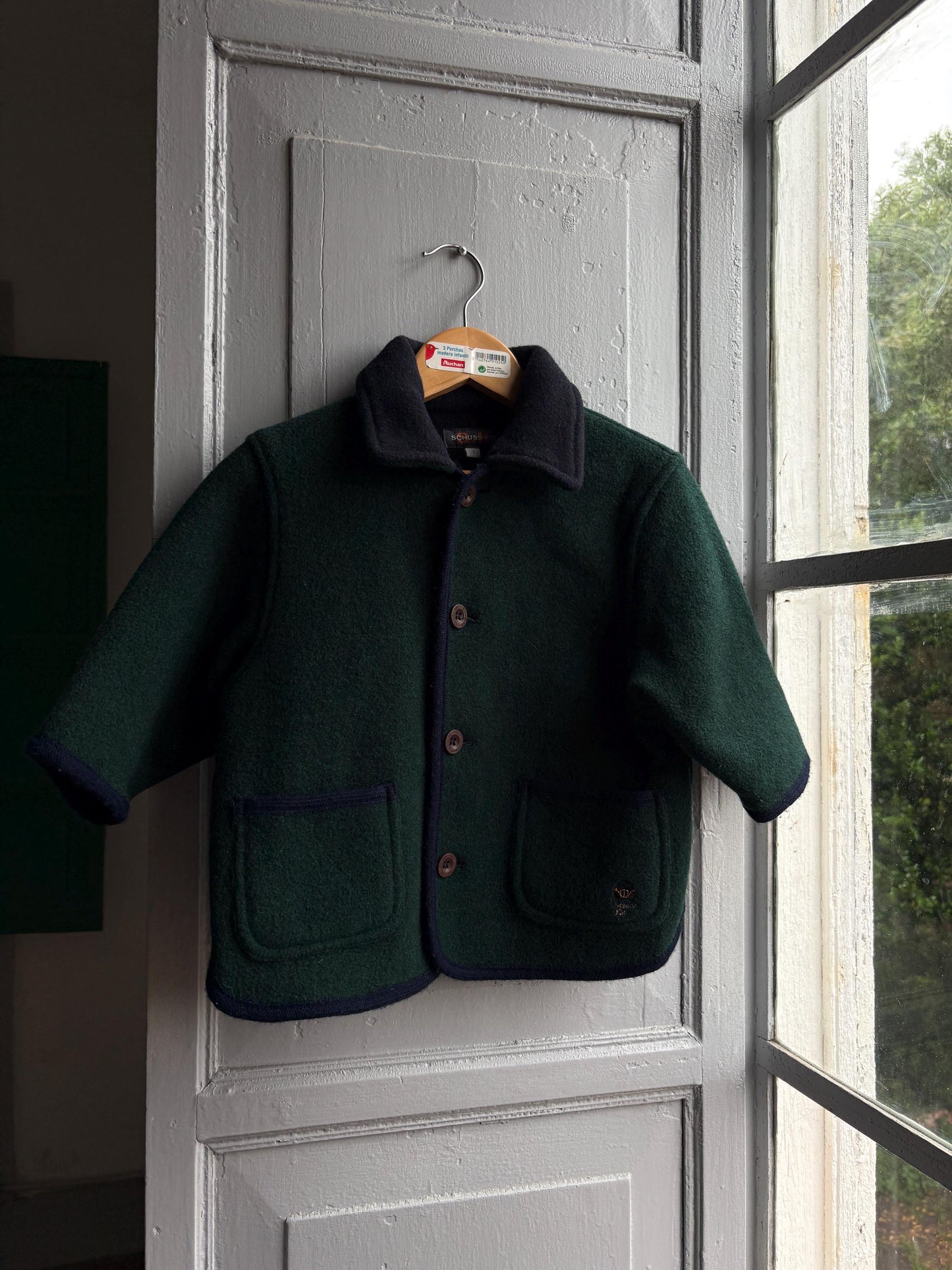 Vintage Green Wool Toddler Coat — additional view 9