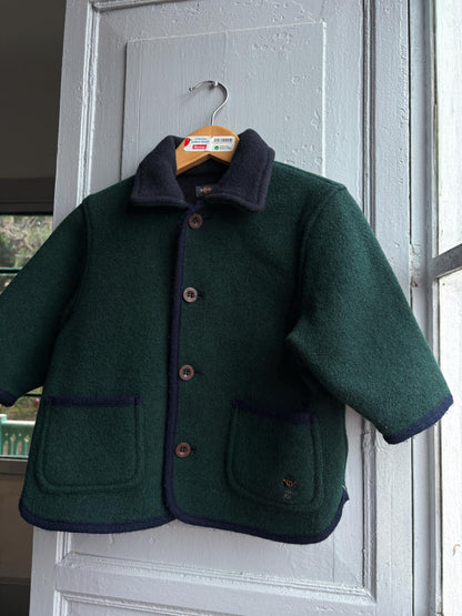 Vintage Green Wool Toddler Coat — additional view 6