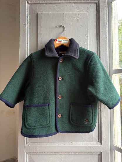 Vintage Green Wool Toddler Coat — additional view 12
