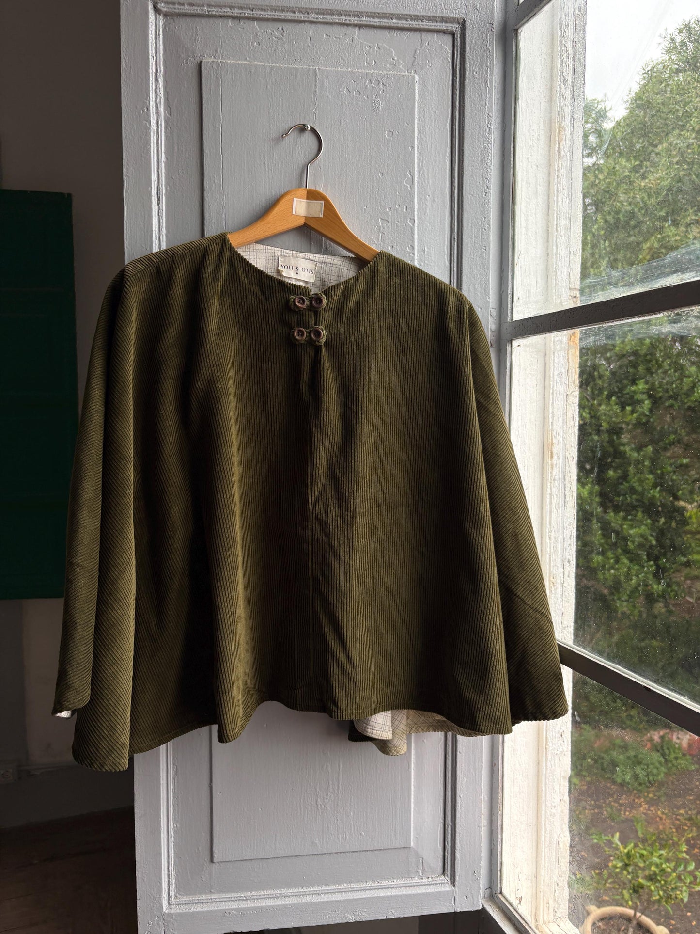 Forest Green Corduroy Poncho, Yoli & Otis, Kids M