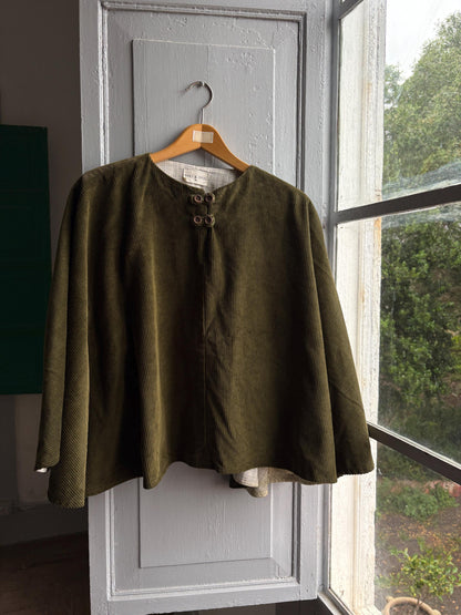 Forest Green Corduroy Poncho, Yoli & Otis, Kids M