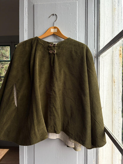 Forest Green Corduroy Poncho, Yoli & Otis, Kids M