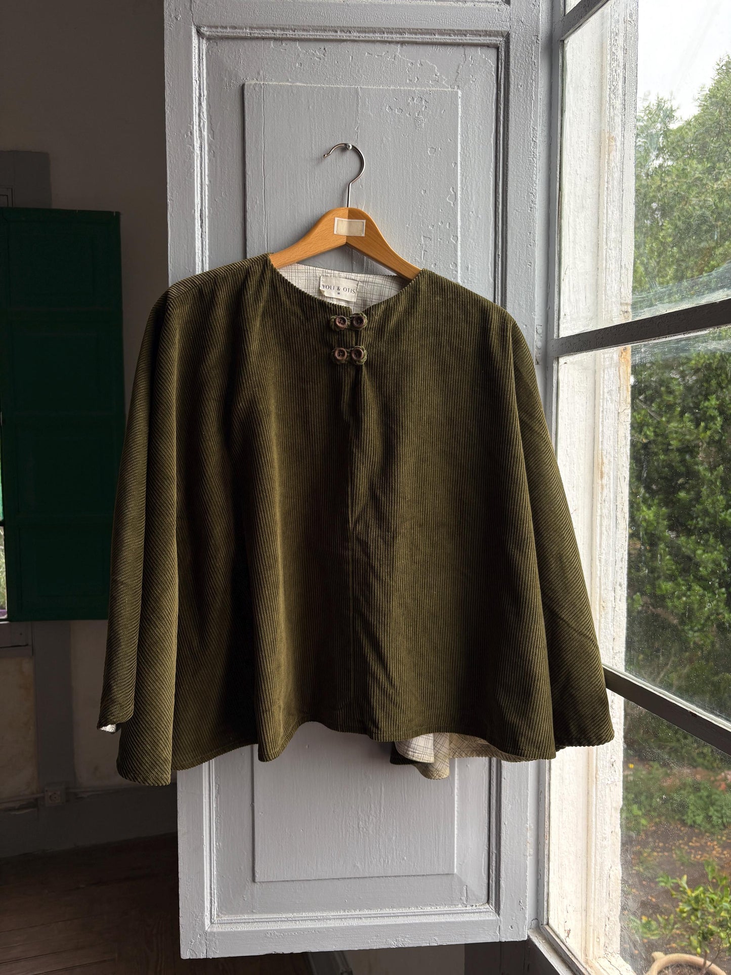 Forest Green Corduroy Poncho, Yoli & Otis, Kids M