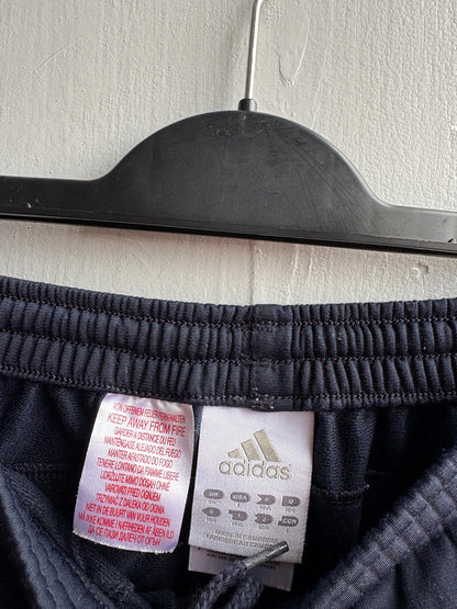 Vintage Adidas Track Pants, Y2K Sportswear, Navy Blue Wide Leg Joggers, Kids Teen 14A fashion