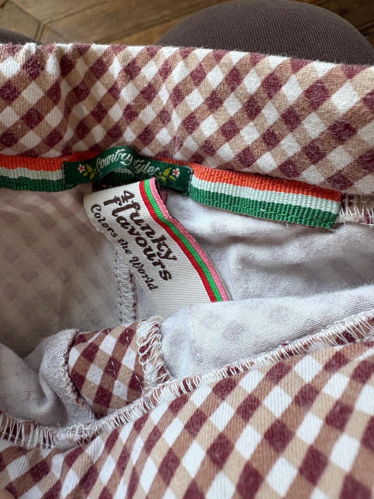 Gingham Cotton Toddler Shorts — detail