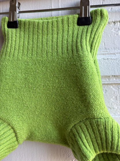 Disana Organic Wool Diaper Cover Pants, Green — back view
