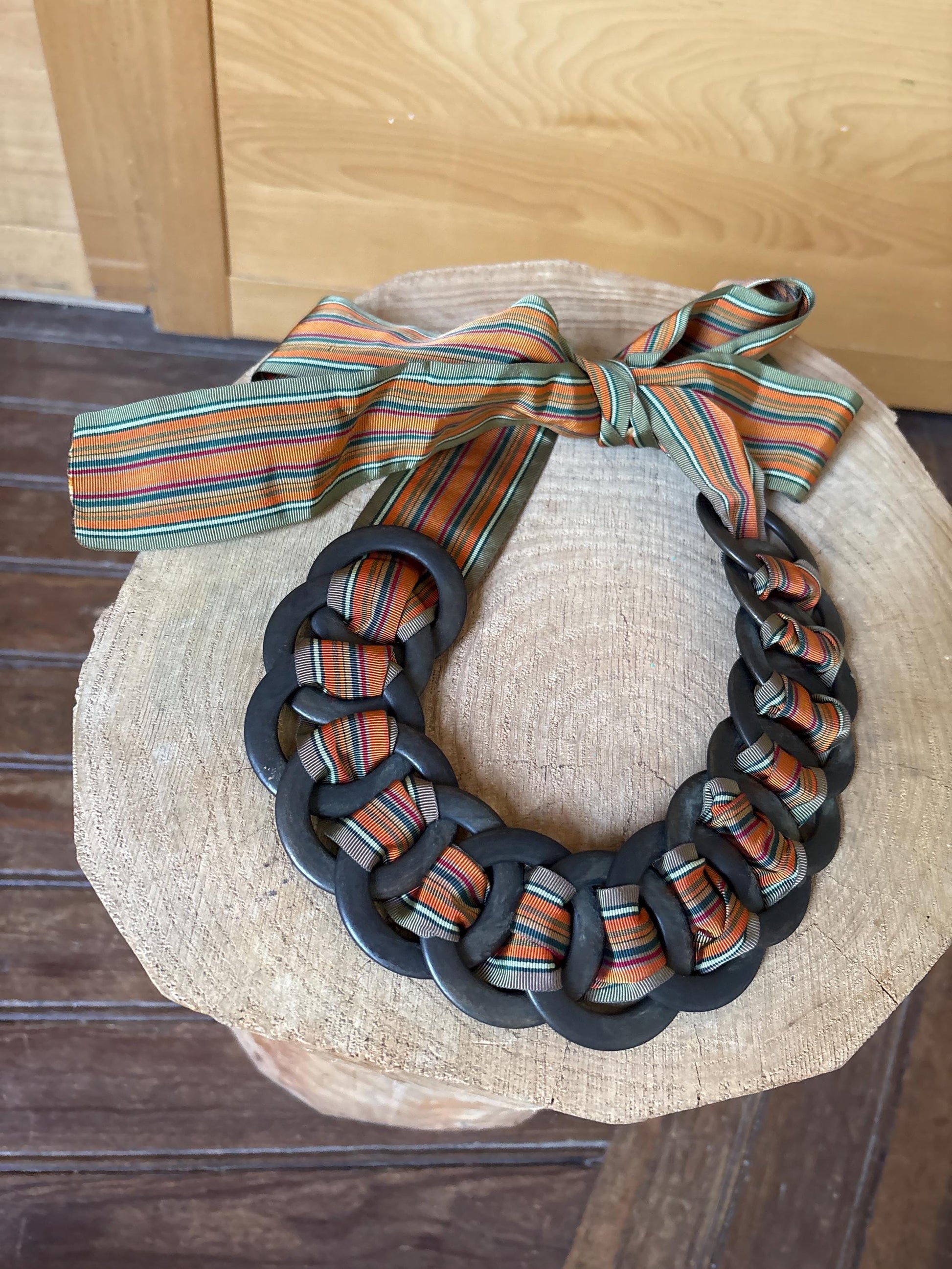 Vintage Striped Boho Tie Belt — additional view 6