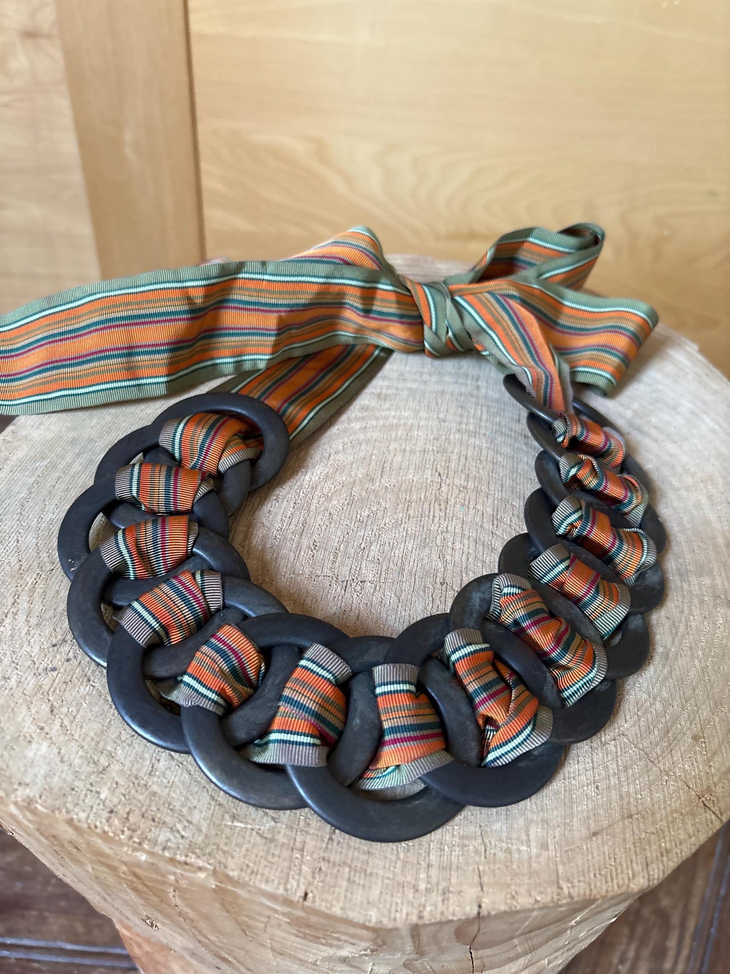 Vintage Striped Boho Tie Belt — additional view 8