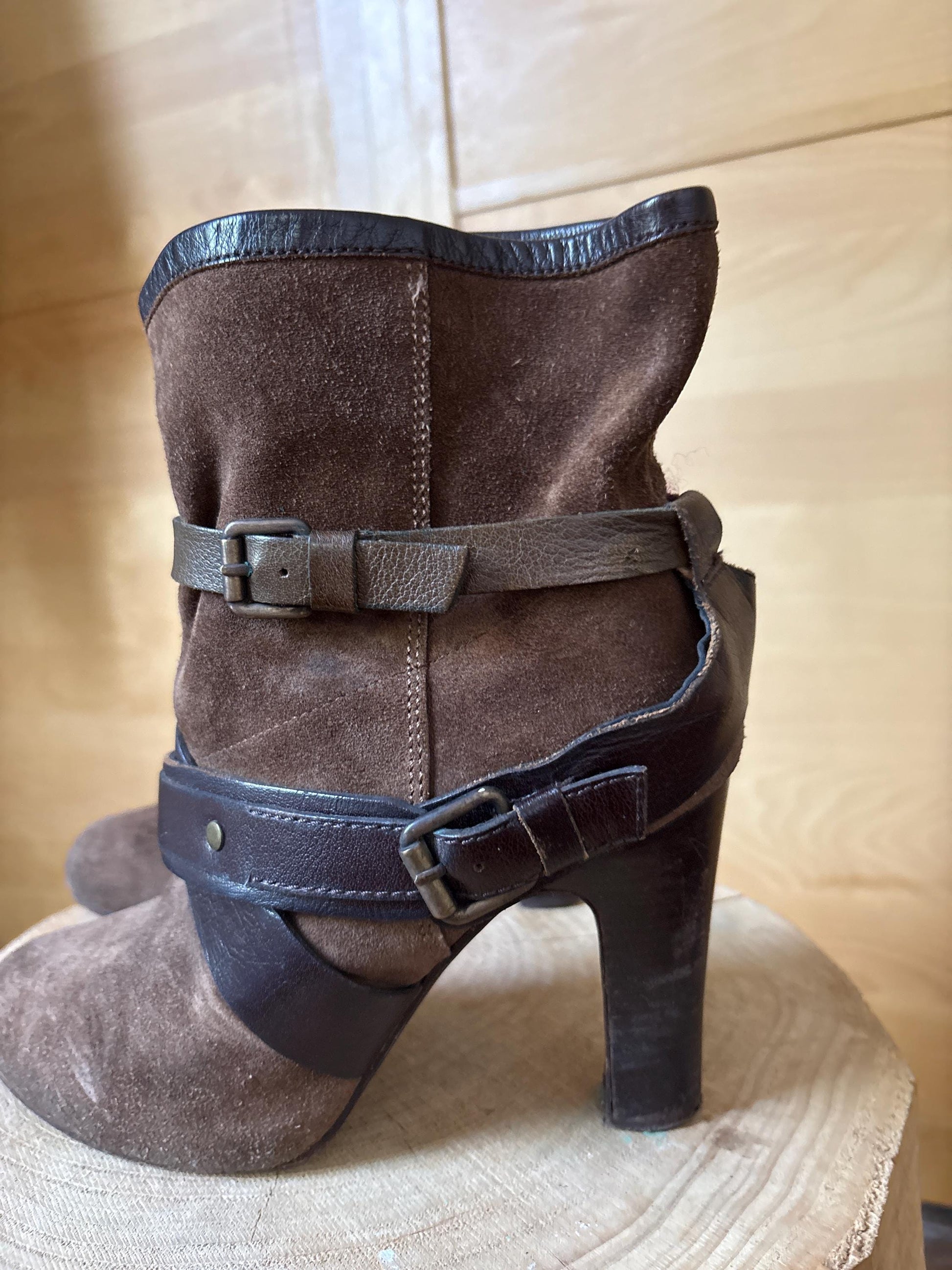 Hoss Intropia Brown Suede Ankle Boots — additional view 12