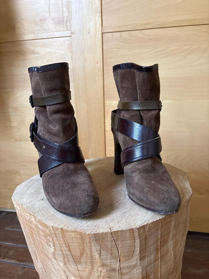 Hoss Intropia Brown Suede Ankle Boots — additional view 14