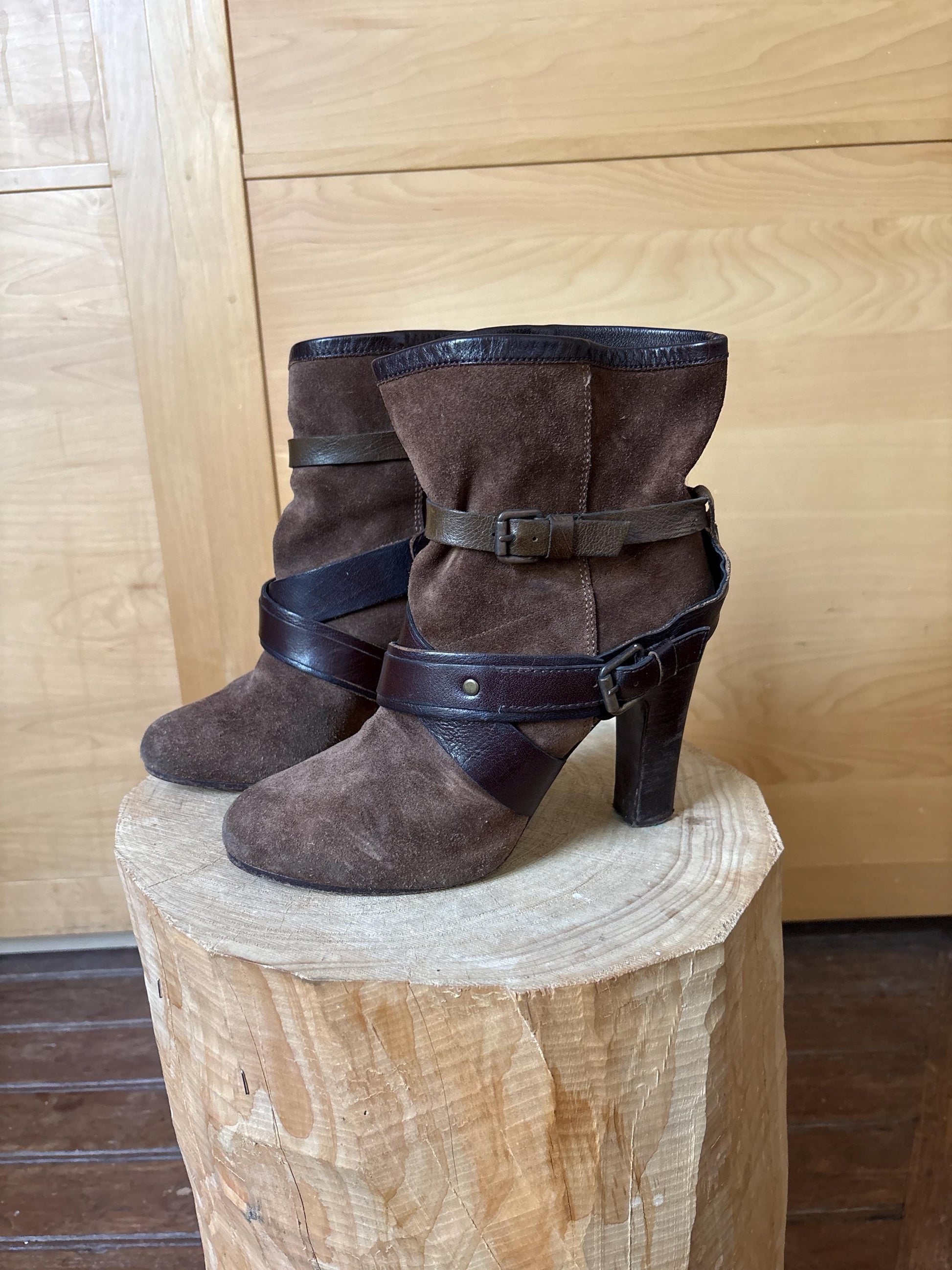 Hoss Intropia Brown Suede Ankle Boots — additional view 15