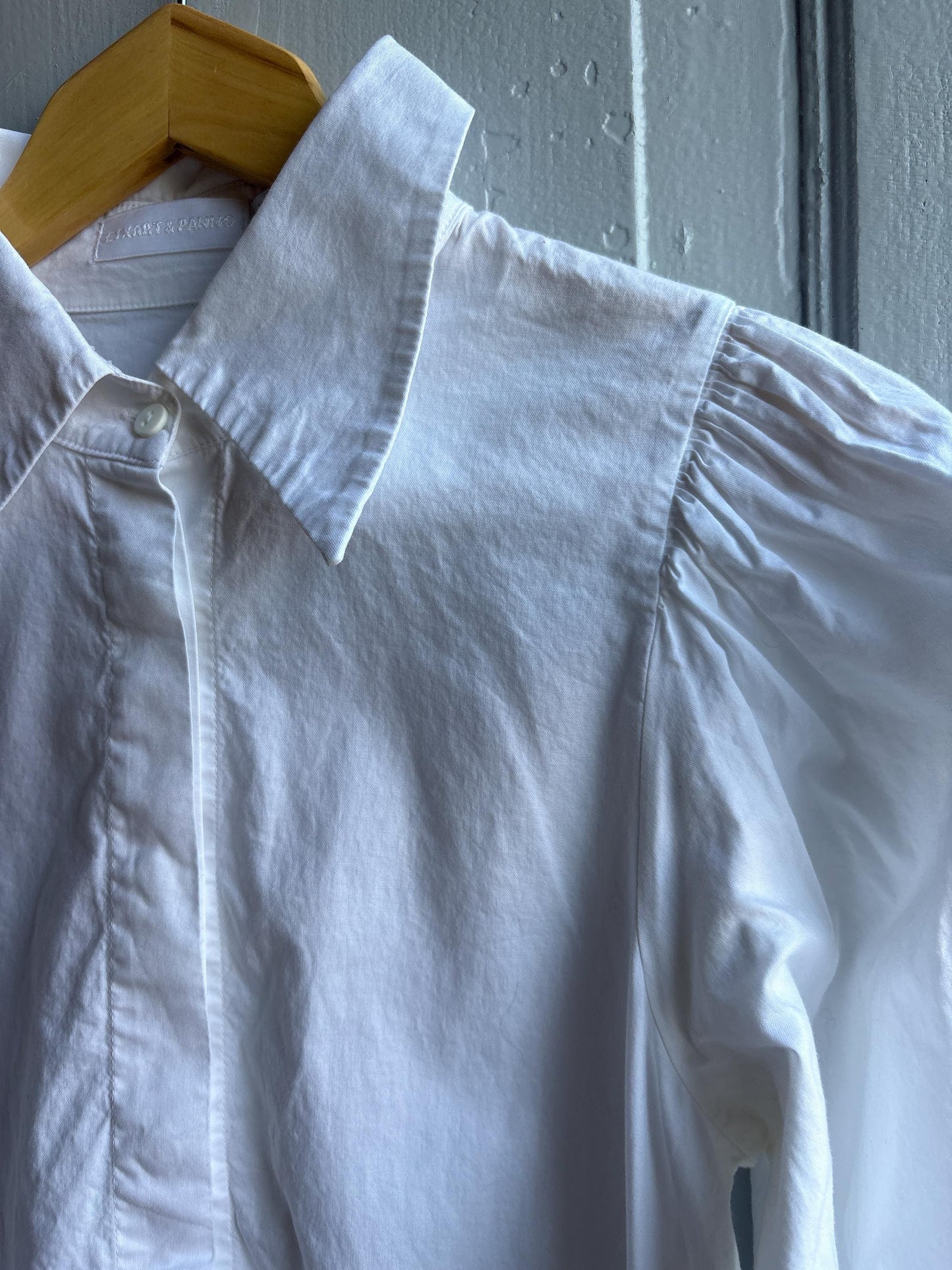 White Cotton Blouse - Luxe Minimalist Style — back view