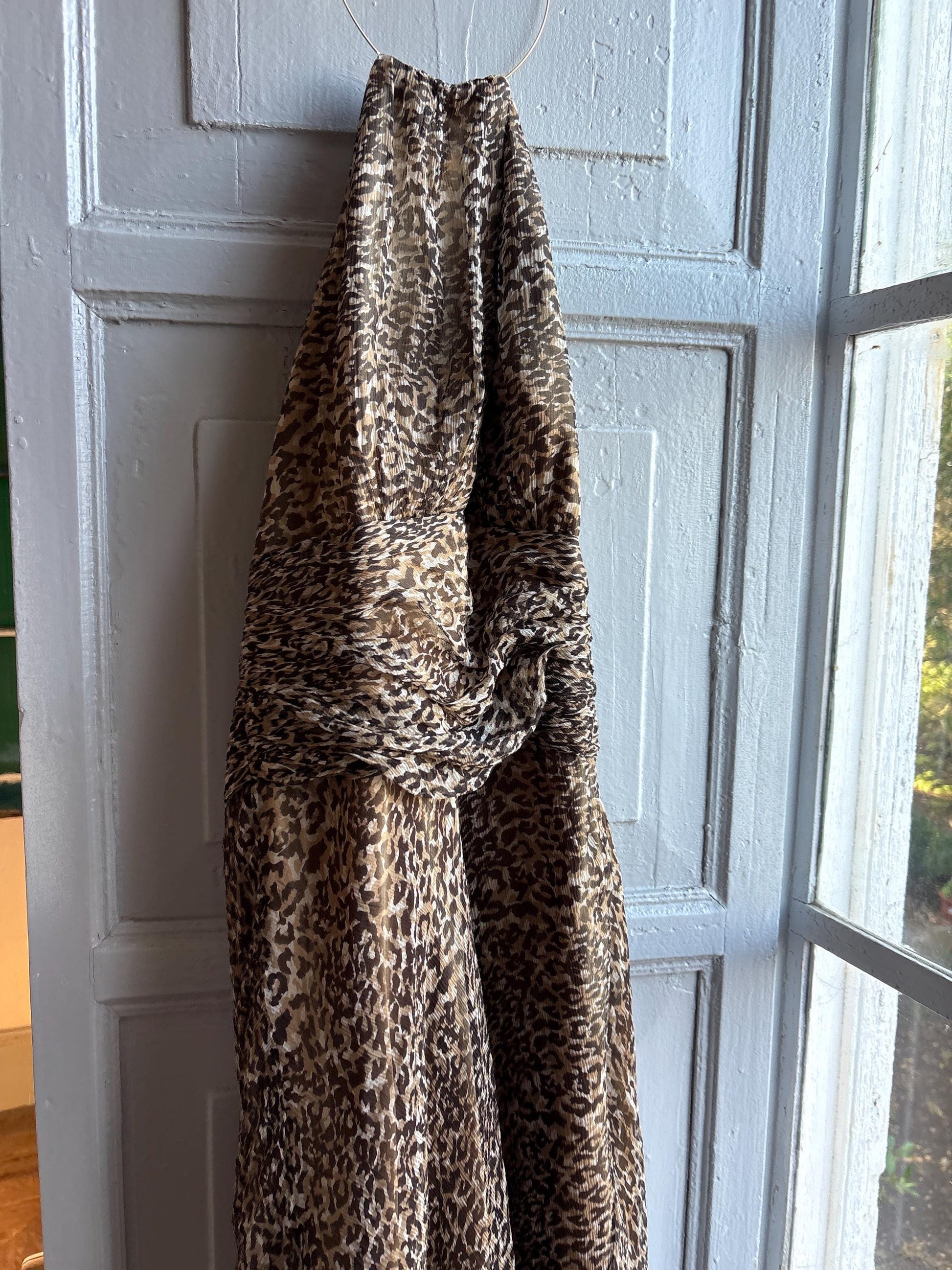 Leopard Print Halter Midi Dress — additional view 14