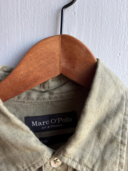 Sage Green Linen Button-Down Shirt for Men — additional view 10