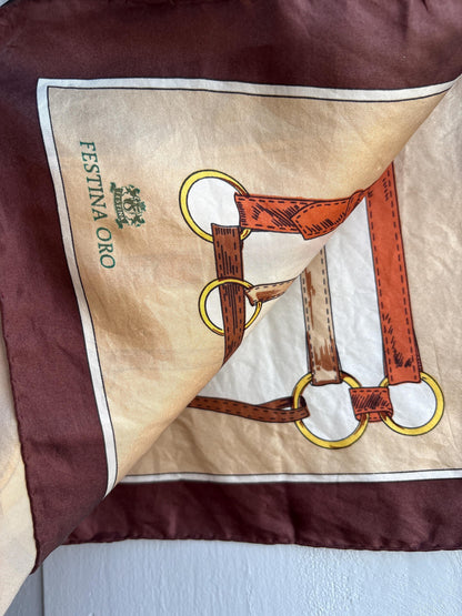 Vintage Equestrian Silk Scarf — additional view 16