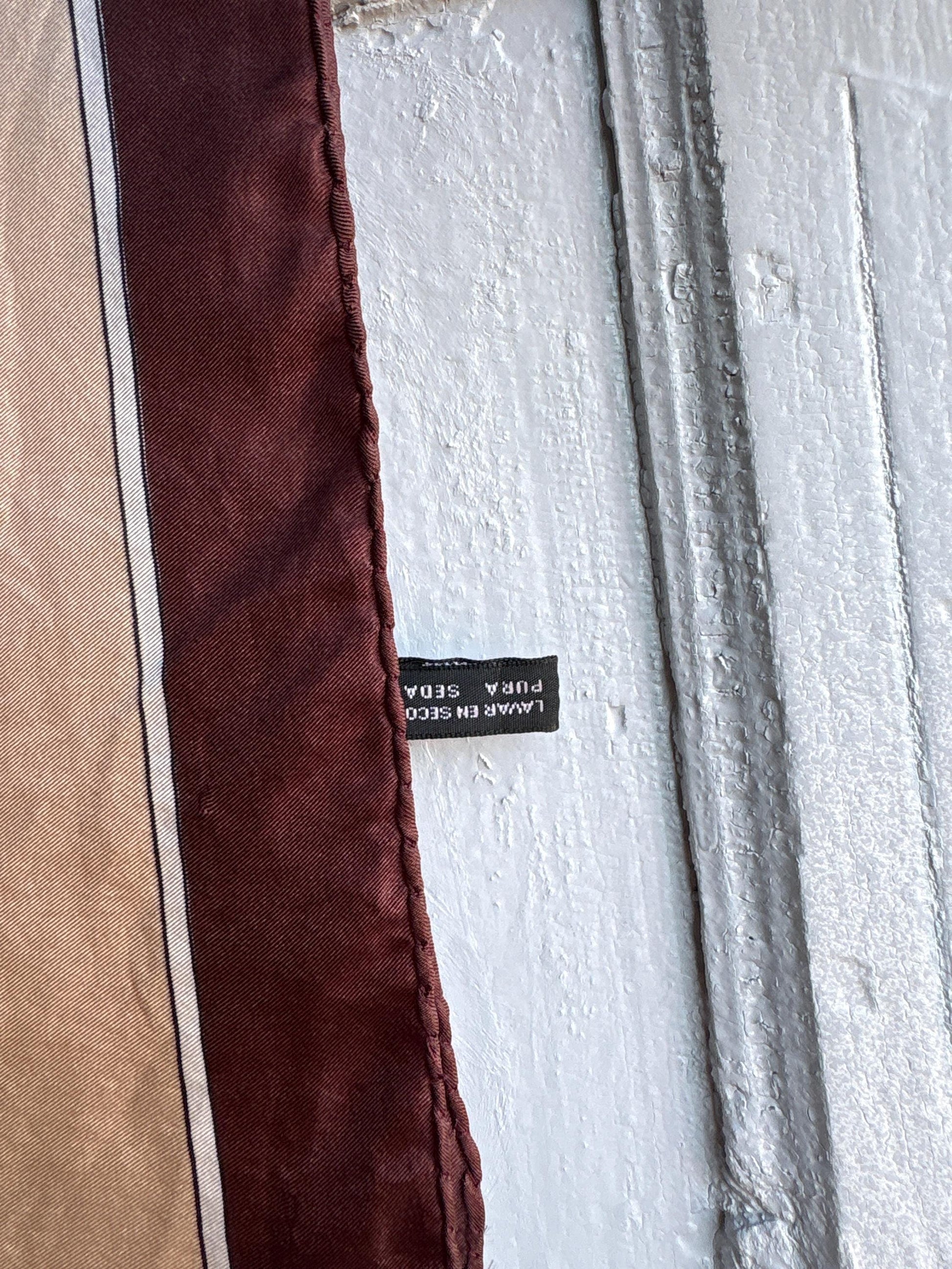 Vintage Equestrian Silk Scarf — additional view 5
