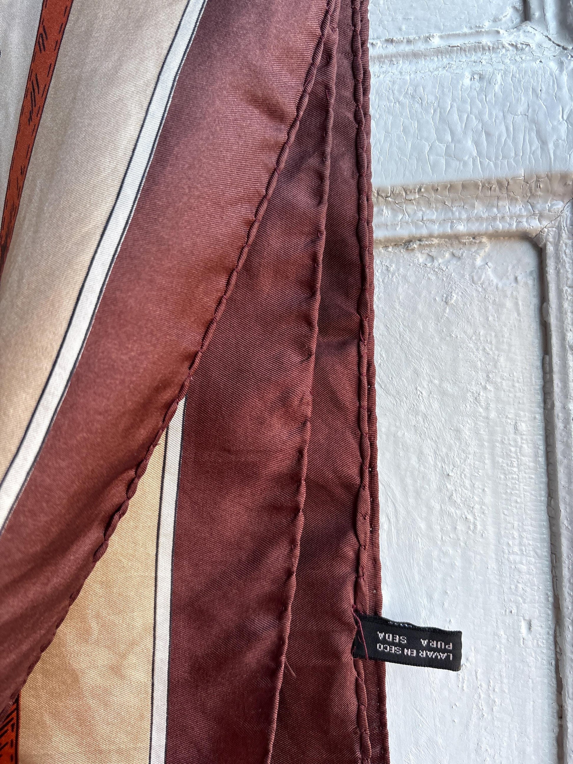 Vintage Equestrian Silk Scarf — additional view 8