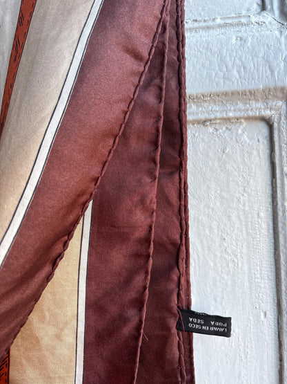Vintage Equestrian Silk Scarf — additional view 8