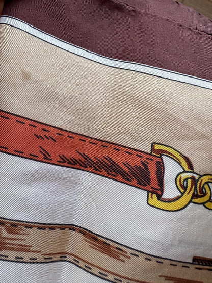 Vintage Equestrian Silk Scarf — additional view 9