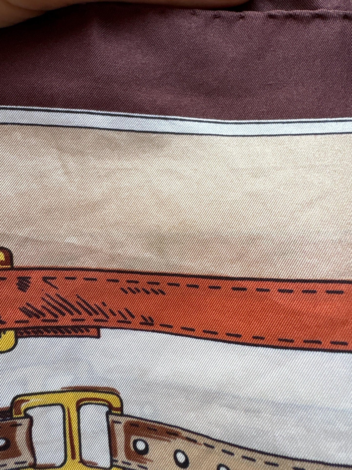 Vintage Equestrian Silk Scarf — additional view 13