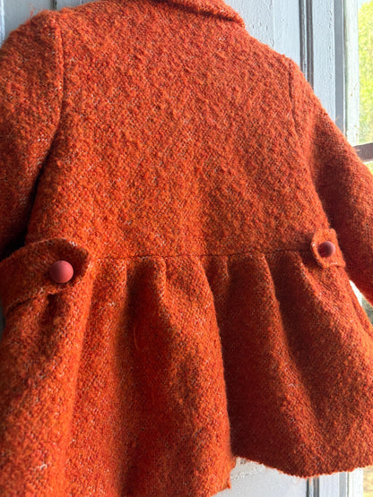 Orange Wool Blend Toddler Coat — additional view 17