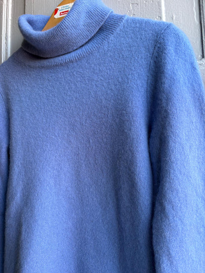 Vintage Blue Cashmere Turtleneck Jumper — additional view 5