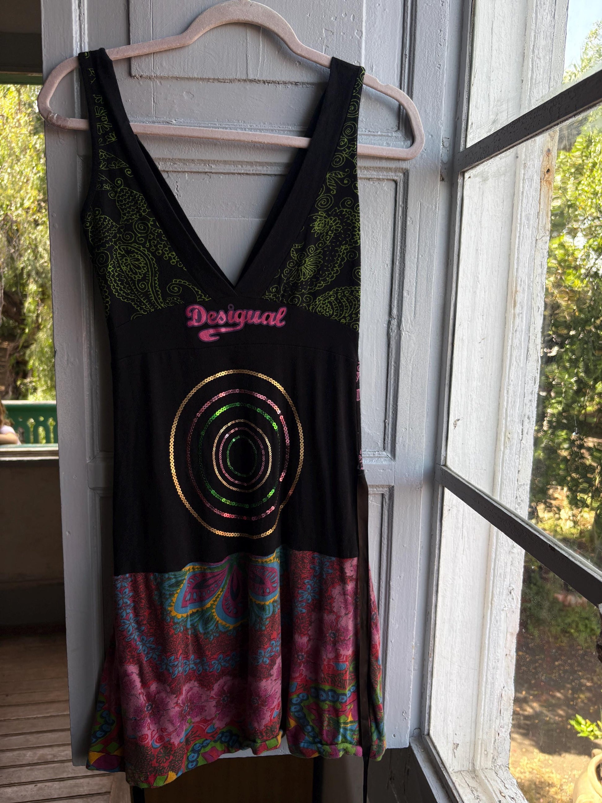 Boho Mini Dress in Colourful Cotton — additional view 5