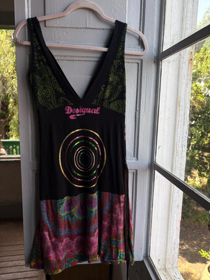 Boho Mini Dress in Colourful Cotton — additional view 5