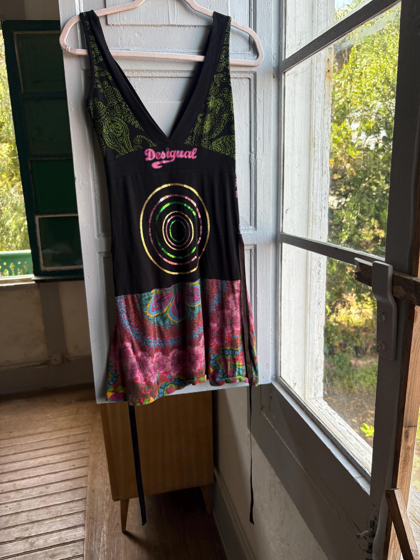 Boho Mini Dress in Colourful Cotton — additional view 12