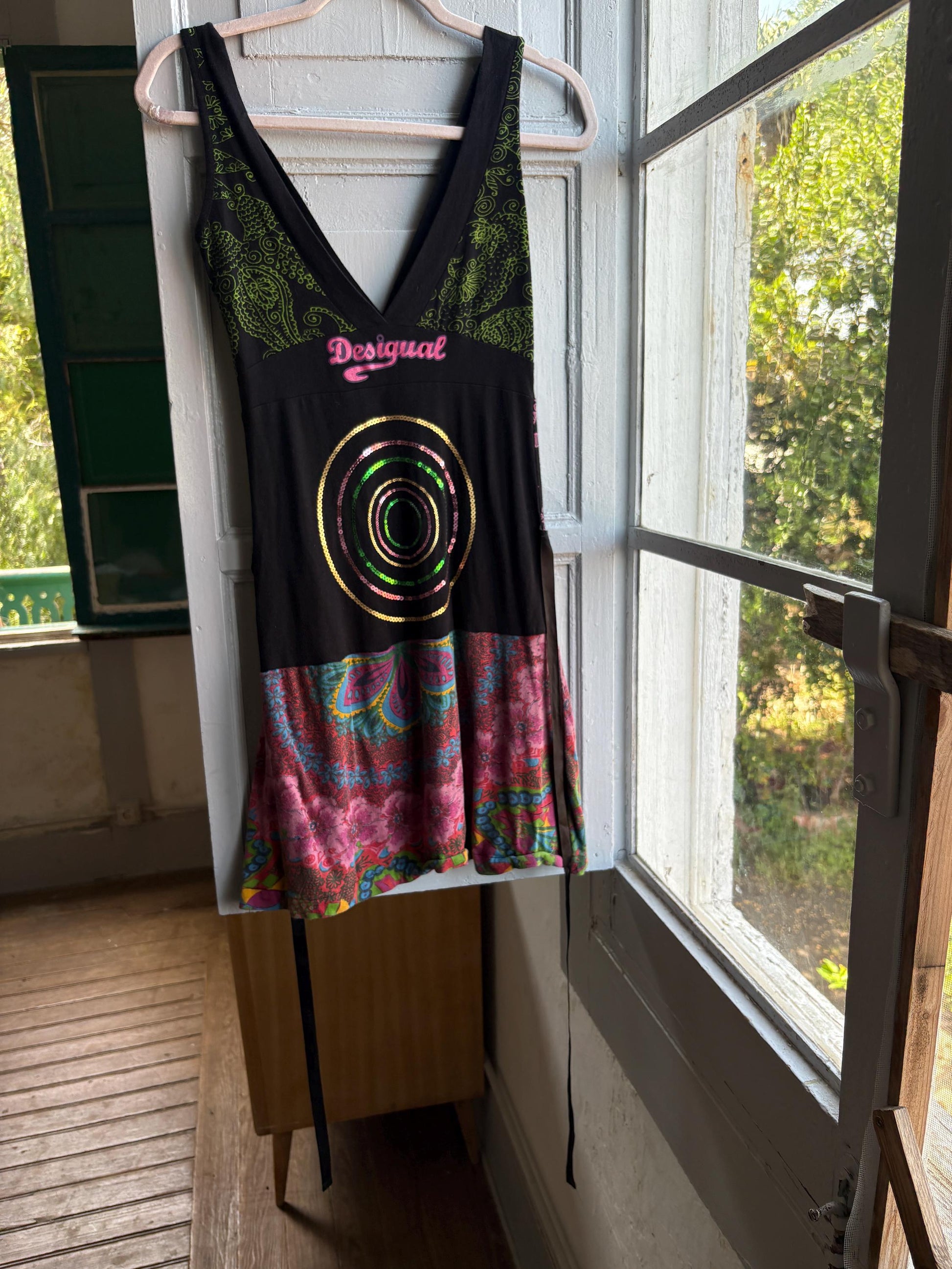 Boho Mini Dress in Colourful Cotton — additional view 12