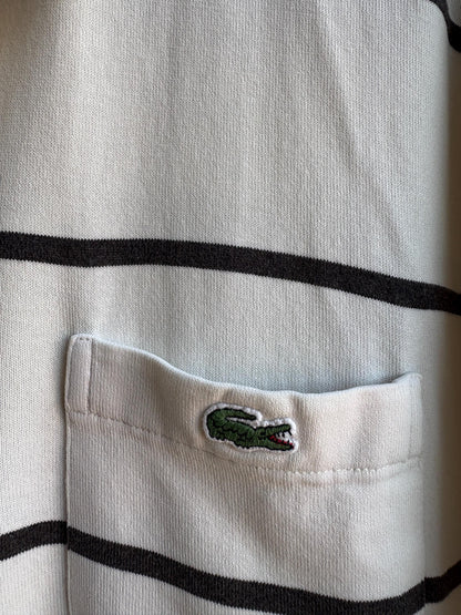 Vintage Oversized Striped Cotton Polo Shirt — additional view 7
