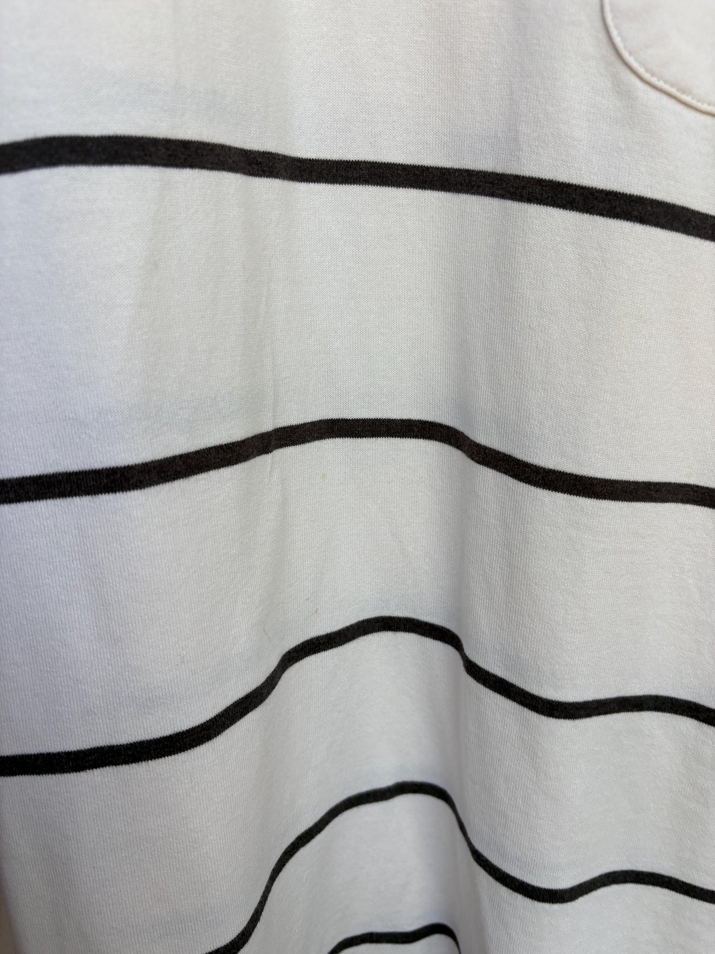 Vintage Oversized Striped Cotton Polo Shirt — additional view 5