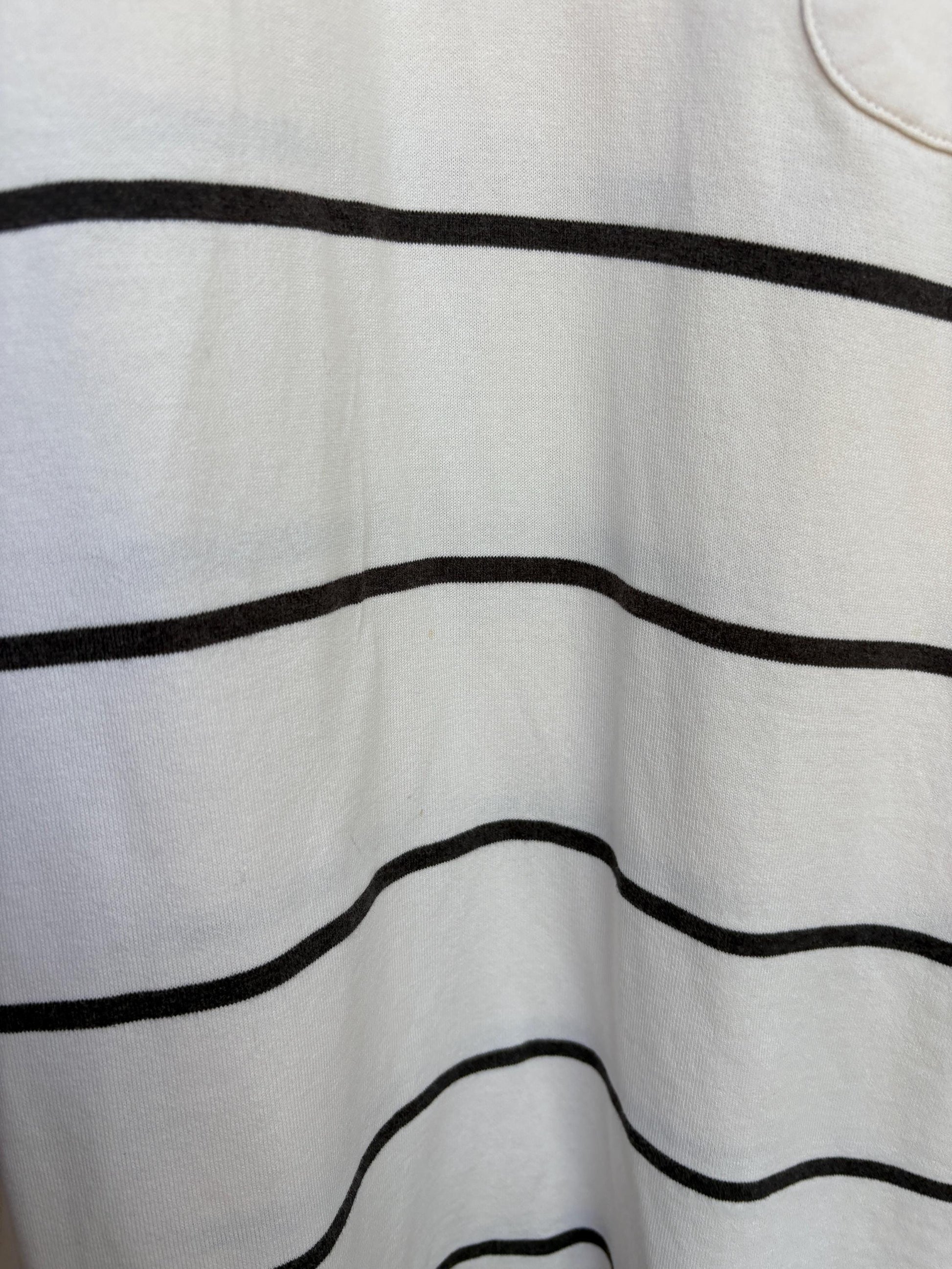 Vintage Oversized Striped Cotton Polo Shirt — additional view 5