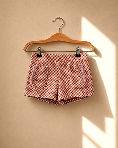 Gingham Cotton Toddler Shorts