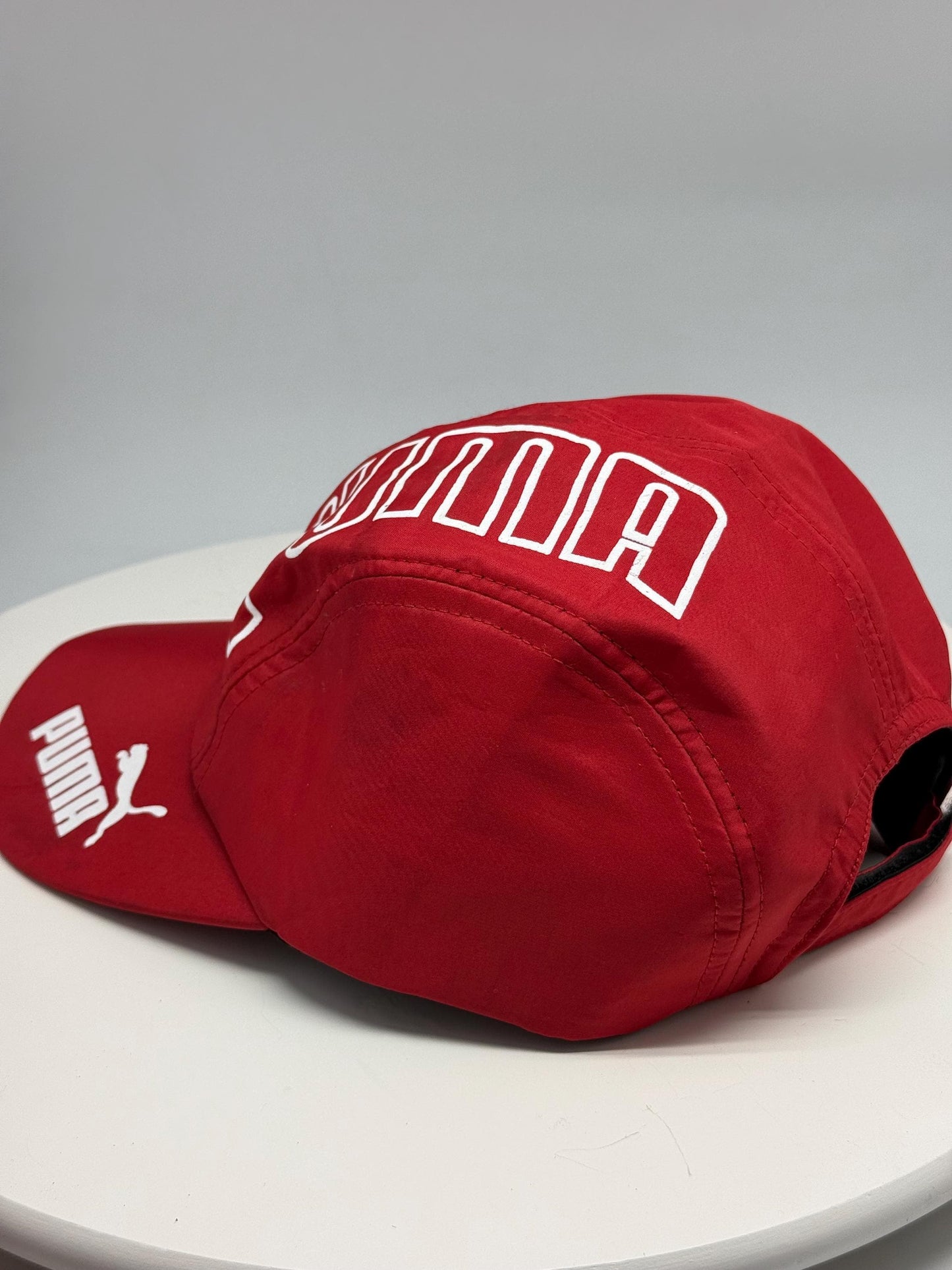 Vintage Red Puma Cap - Y2K Streetwear — back view