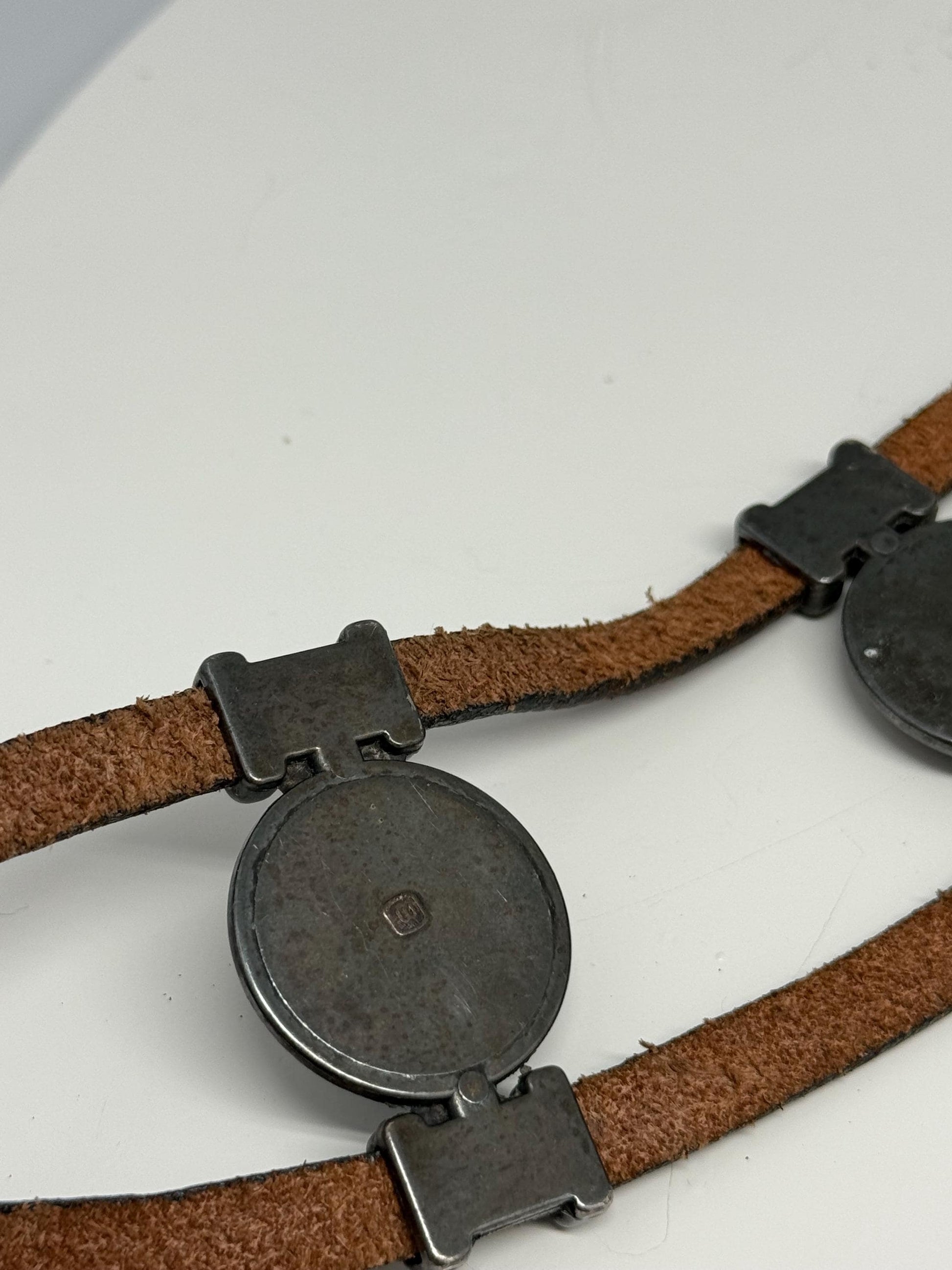 Turquoise Concho Brown Leather Boho Belt — additional view 5