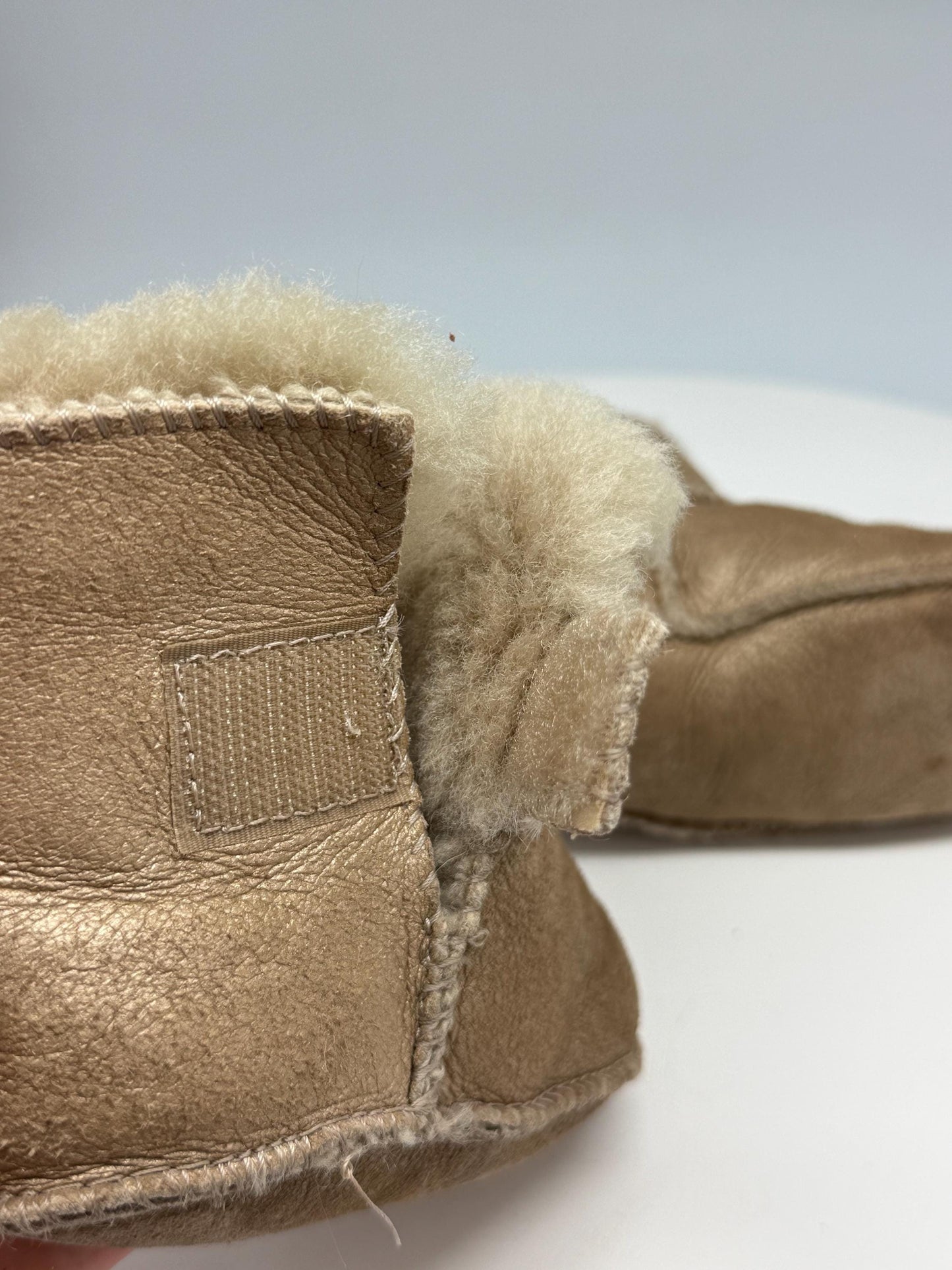Gold Sheepskin Baby Booties — additional view 10