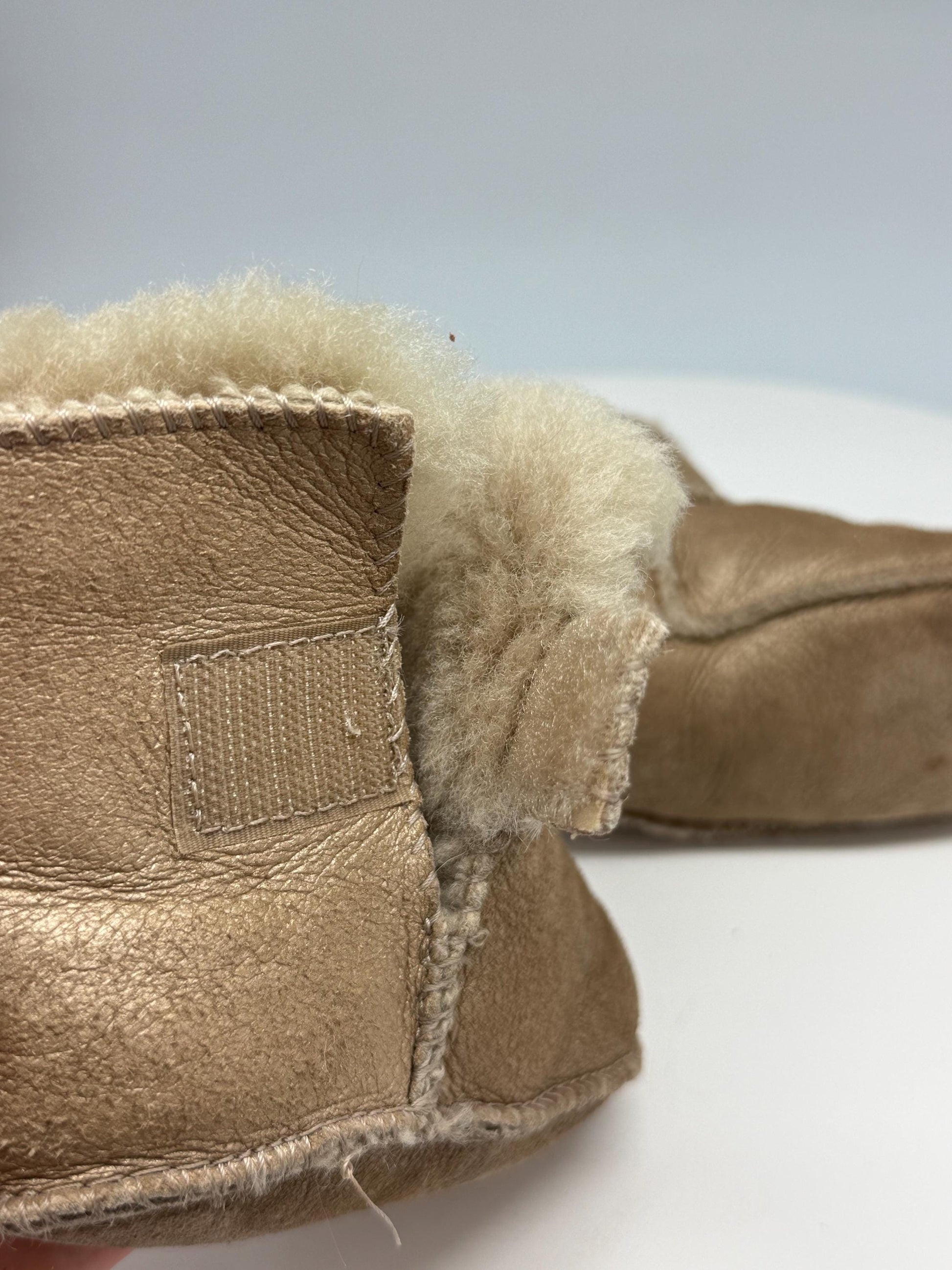 Gold Sheepskin Baby Booties — additional view 10