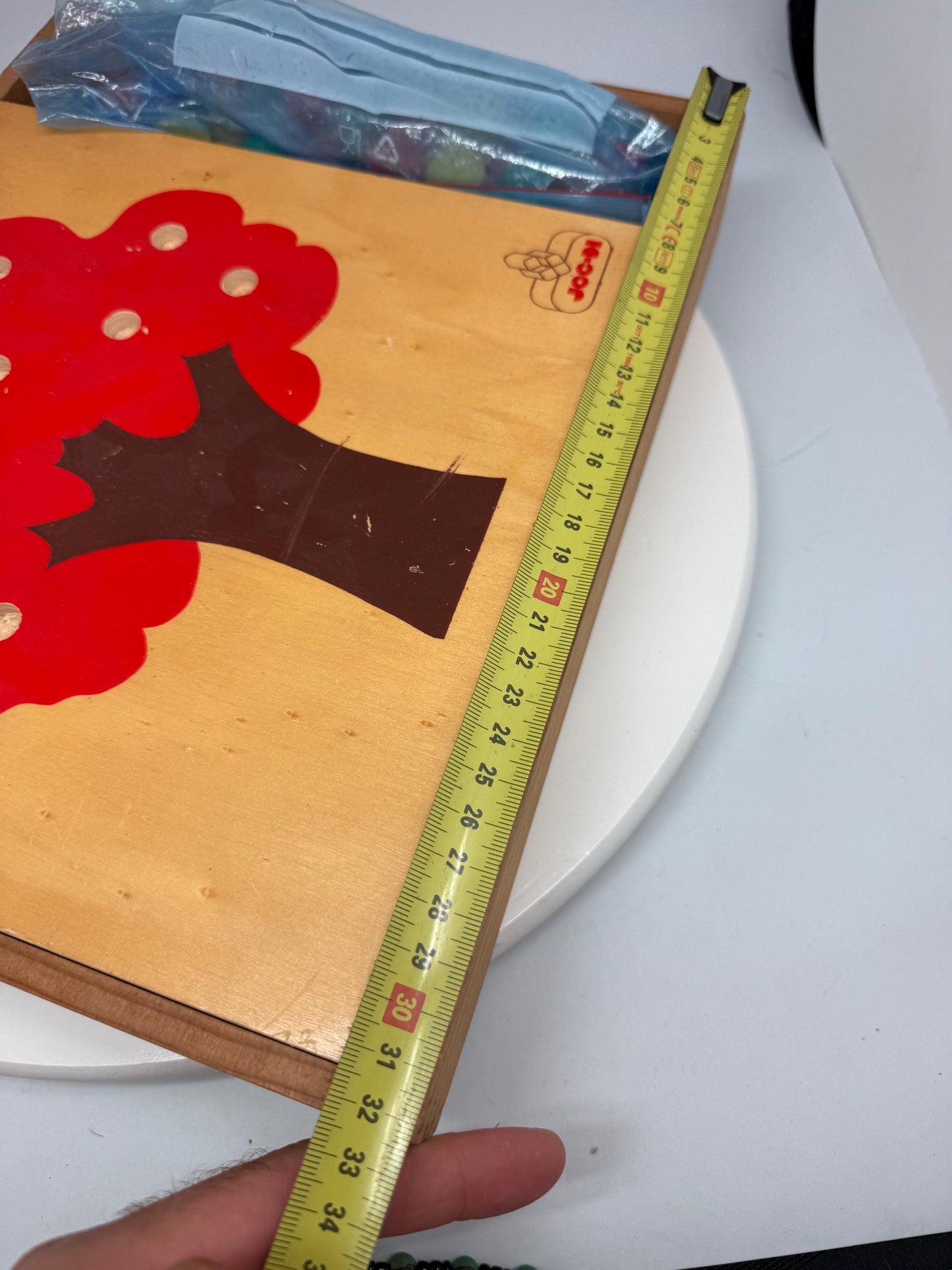 Vintage Montessori Counting Tree Puzzle Set, Wooden Homeschool Math Toy, Waldorf Preschool Learning Game, JOC-DI Educational Toy