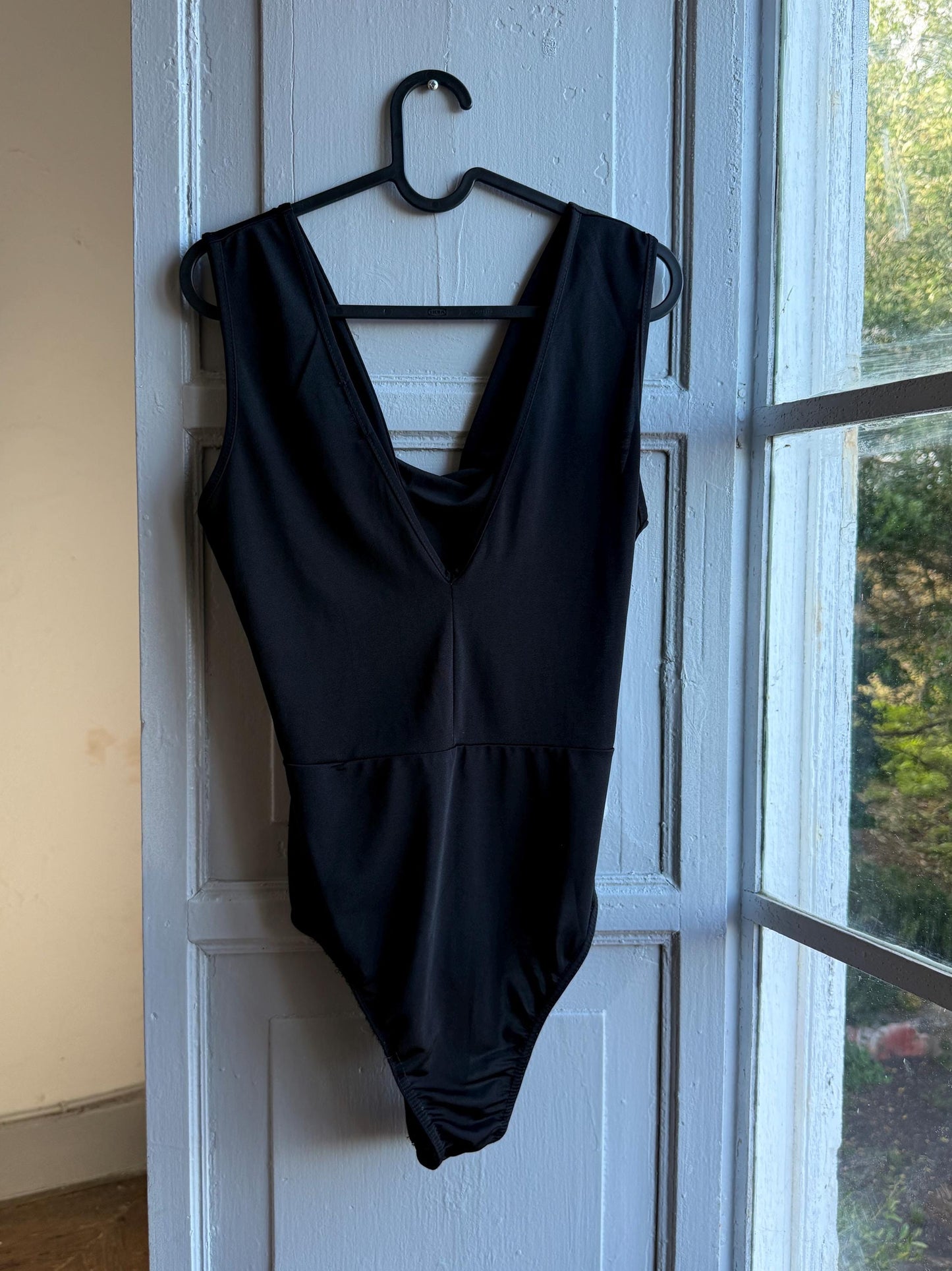 Boohoo Black Cut-Out Bodysuit Y2K Clubwear