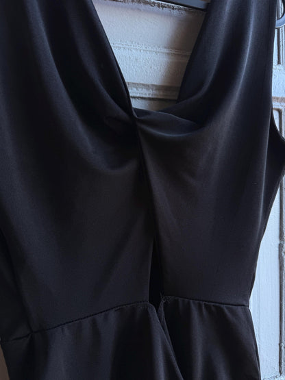 Boohoo Black Cut-Out Bodysuit Y2K Clubwear