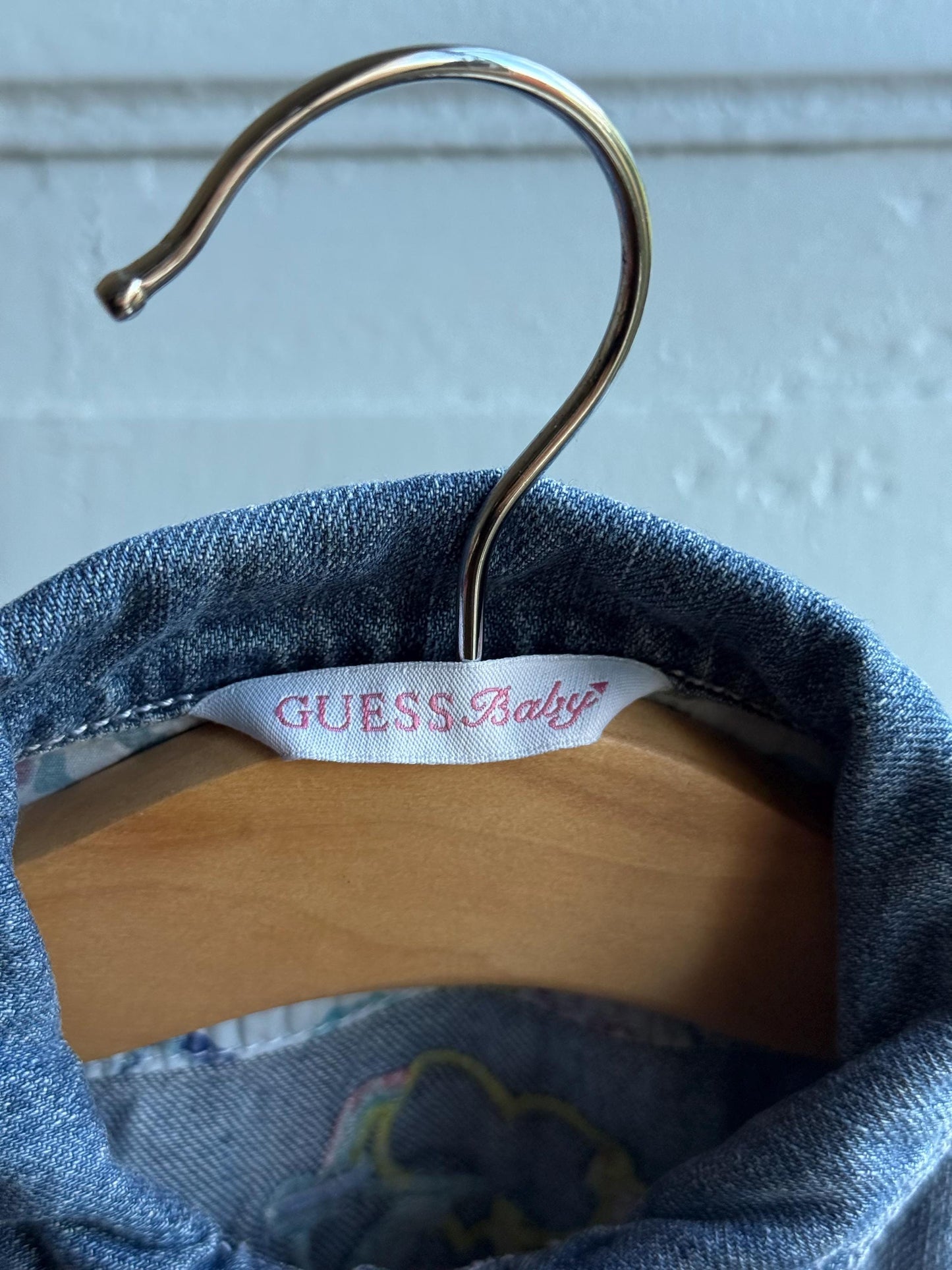Guess Baby Denim Jacket - Blue Embroidered Cotton — additional view 5